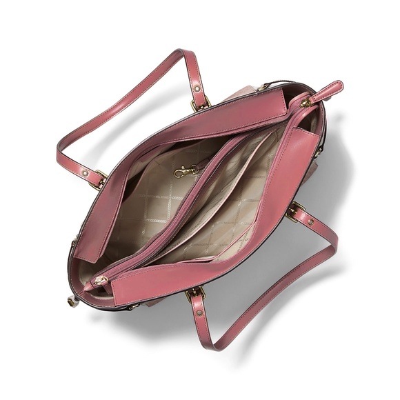 Michael Kors Voyager Two-Tone Leather Tote - Cinnamon - Picture 2 of 3